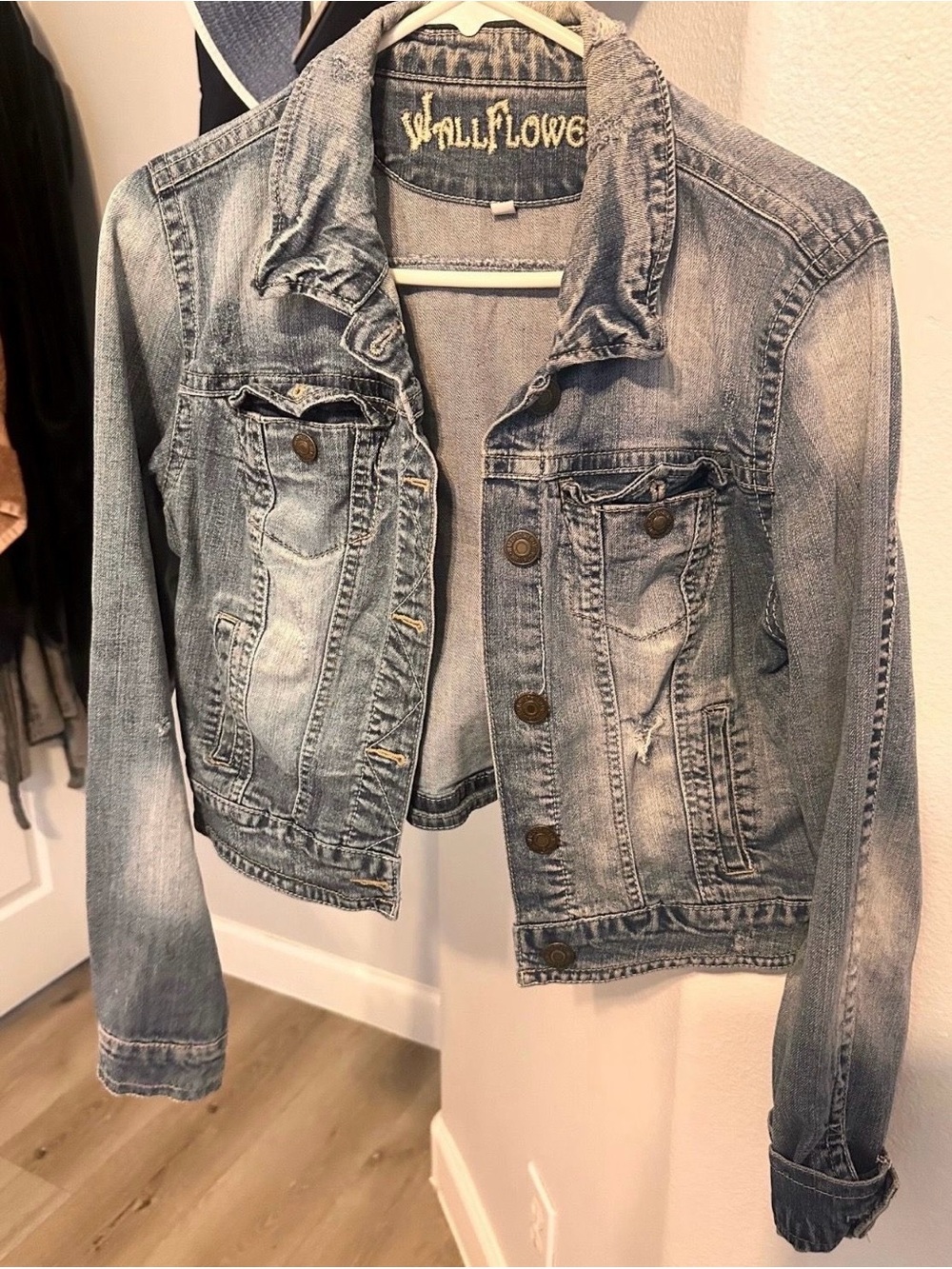 Wallflower Light Wash Jean Jacket in Faded Blue